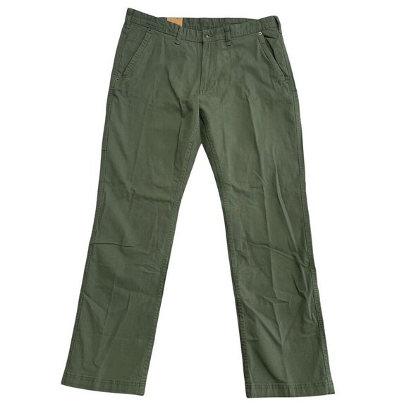 NEW Eddie Bauer Men's 38x34 Canvas Utility Carpenter Pants Green Stretch - Picture 2 of 9